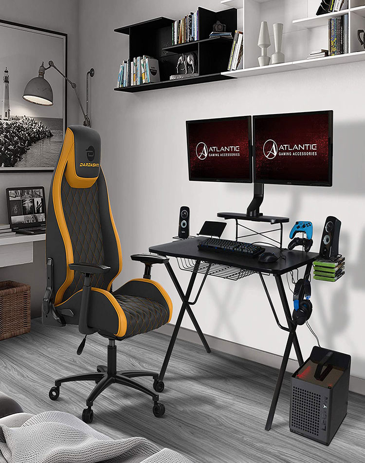 Cool looking black gaming desk